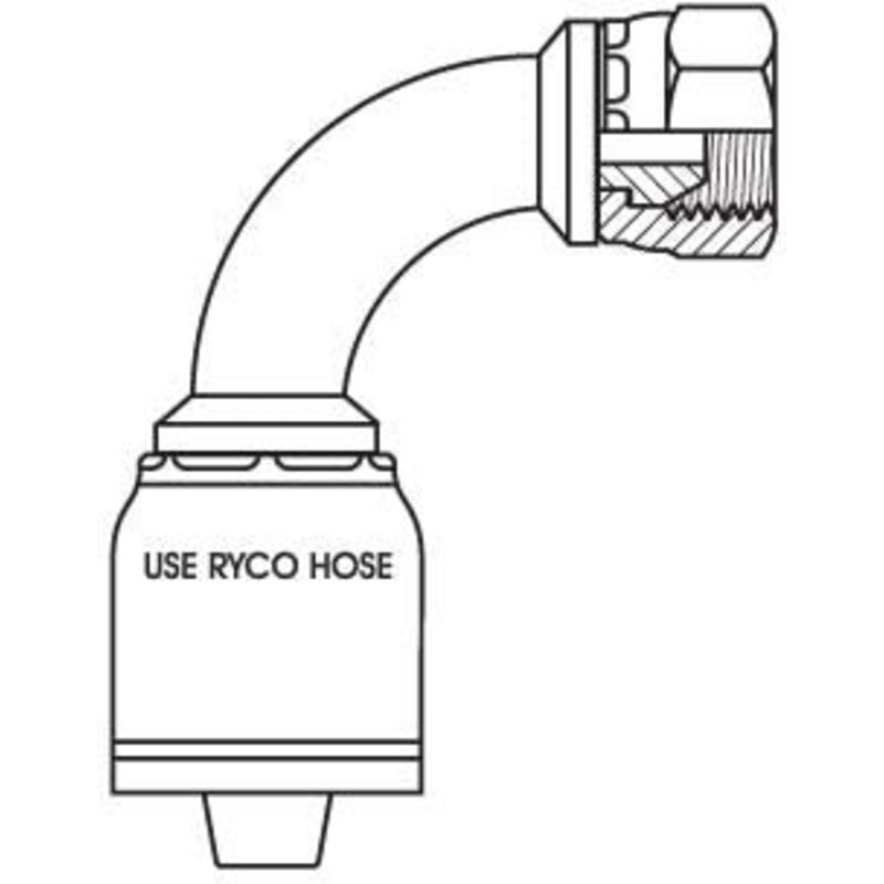 BSPP FEMALE 90 DEGREE BEND WITH 3/8 INCH THREAD FOR 1/4 INCH HOSE