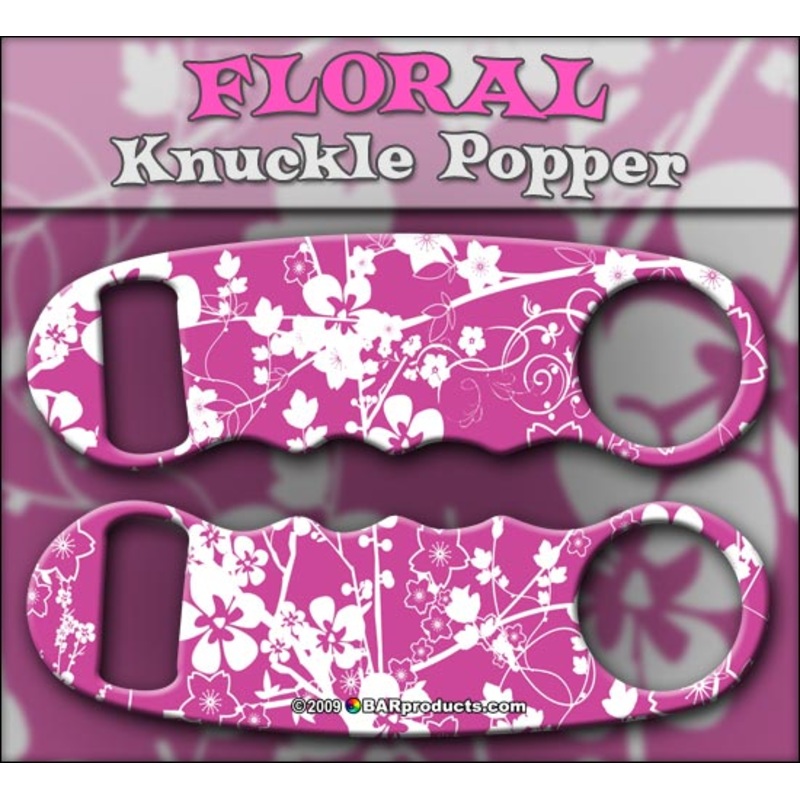 Floral – Pink and White Knuckle Popper Opener