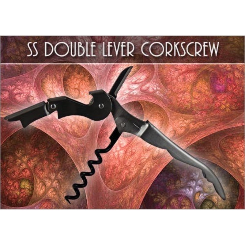 Satin Stainless Steel Double Lever Corkscrew