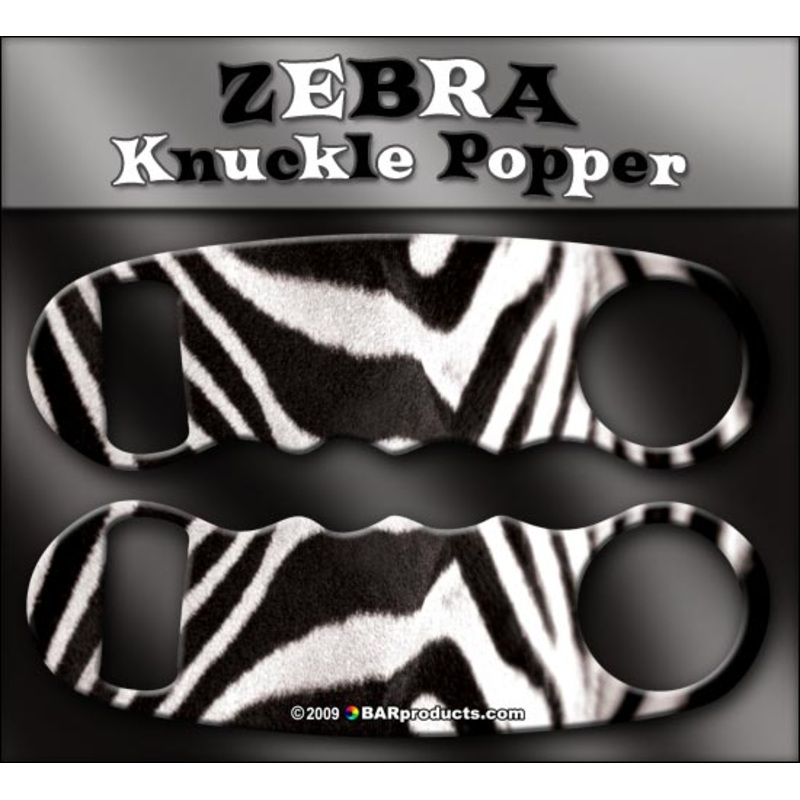 Zebra Knuckle Popper Opener
