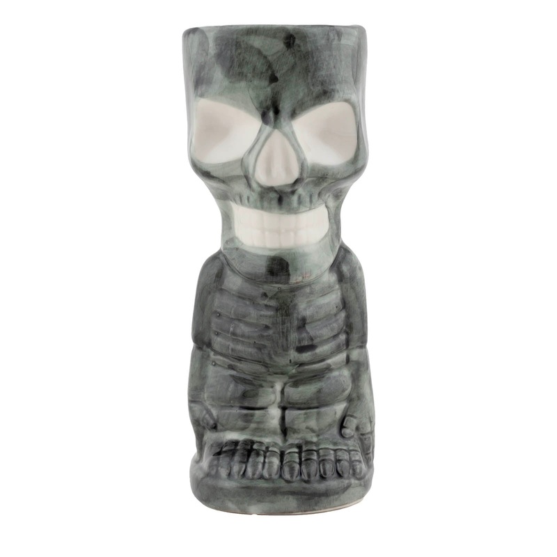 BarConic Ceramic Skeleton Tiki Mug – 10oz
