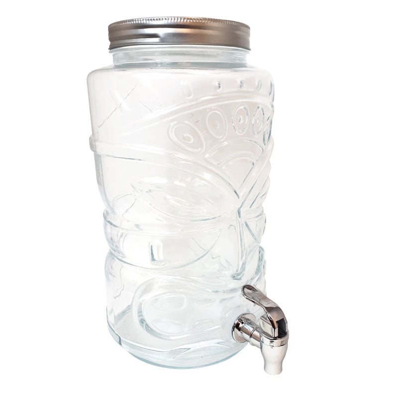 BarConic Tiki Beverage Dispenser Glass – w/ Tap – 1.6 Gallons