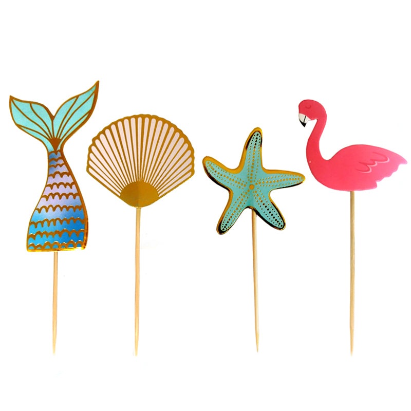 BarConic Tropical Bamboo Cocktail Picks – Assorted Pack of 100