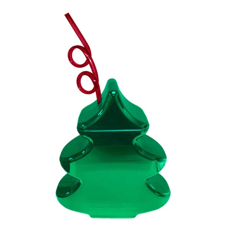 Christmas Tree Novelty Cup with Lid and Straw – 24 ounces