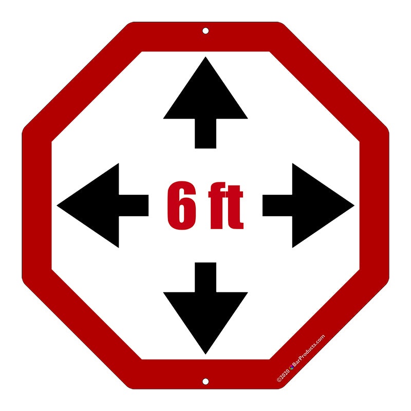 Kolorcoat Compliance Signs – 6 Feet Apart (Options)