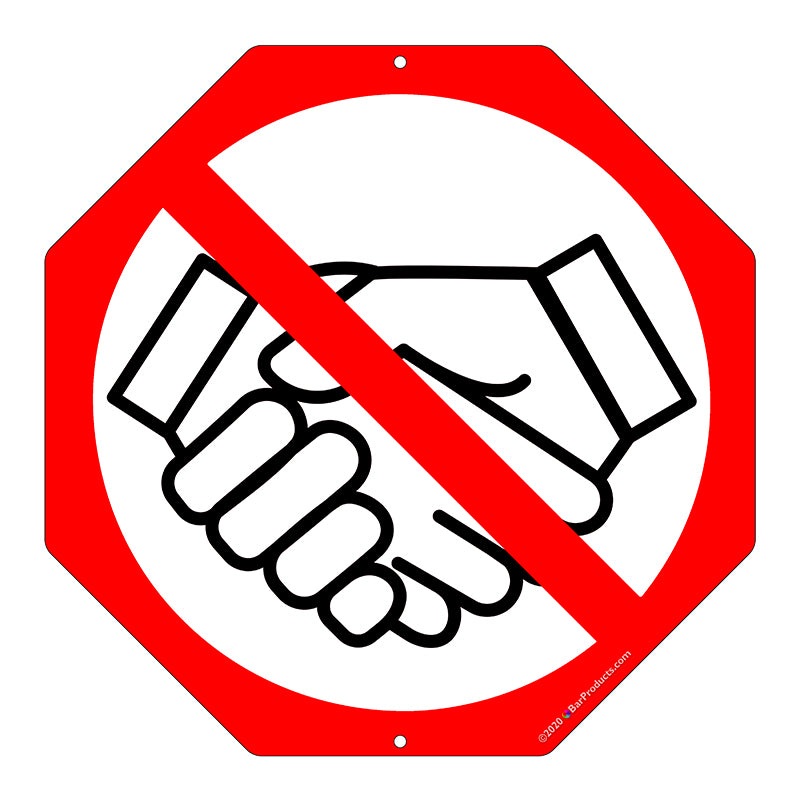 Kolorcoat Compliance Signs – No Hand Shaking (Options)