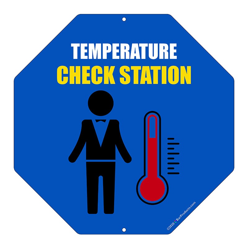 Kolorcoat Compliance Signs – Temperature Check Station (Options)