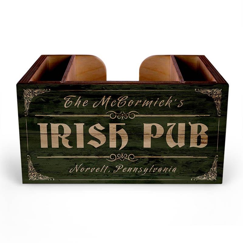 Wooden Bar Caddy – Irish Pub – Customizable