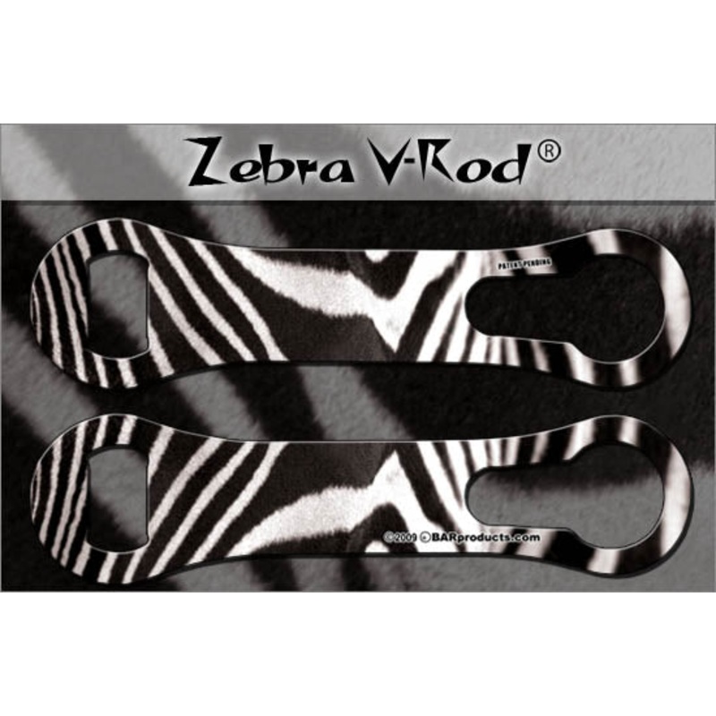 Zebra Pattern V-Rod Bottle Opener