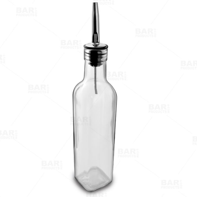 BarConic Antique Oil – Vinegar – Square Glass Bottle – 16 ounce