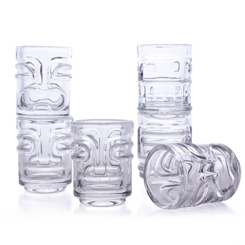BarConic Tiki Shot Glasses – Stackable – Pack of 12