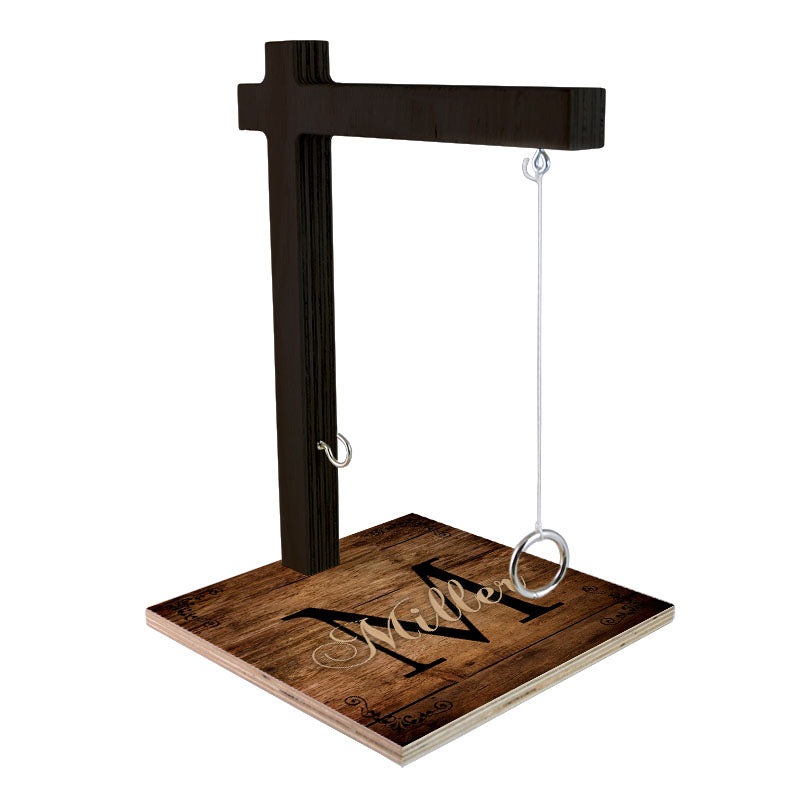CUSTOMIZABLE Large Tabletop Ring Toss Game – Name and Letter Monogram
