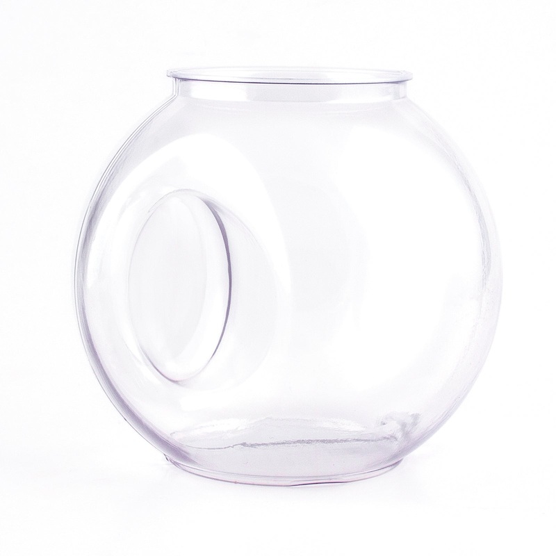 Fishbowl w/ Handle – 40 ounce|Fish Bowl w/ Handle|Black Lid