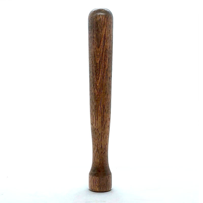 Flat Head Muddler – Walnut Stained Wood – 8 inch