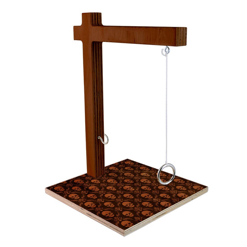 Large Tabletop Ring Toss Game – Antique Skulls