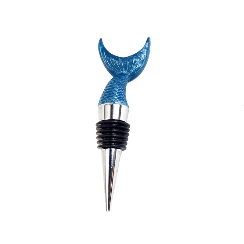 Mermaid Tail Wine Stopper – Blue Glitter
