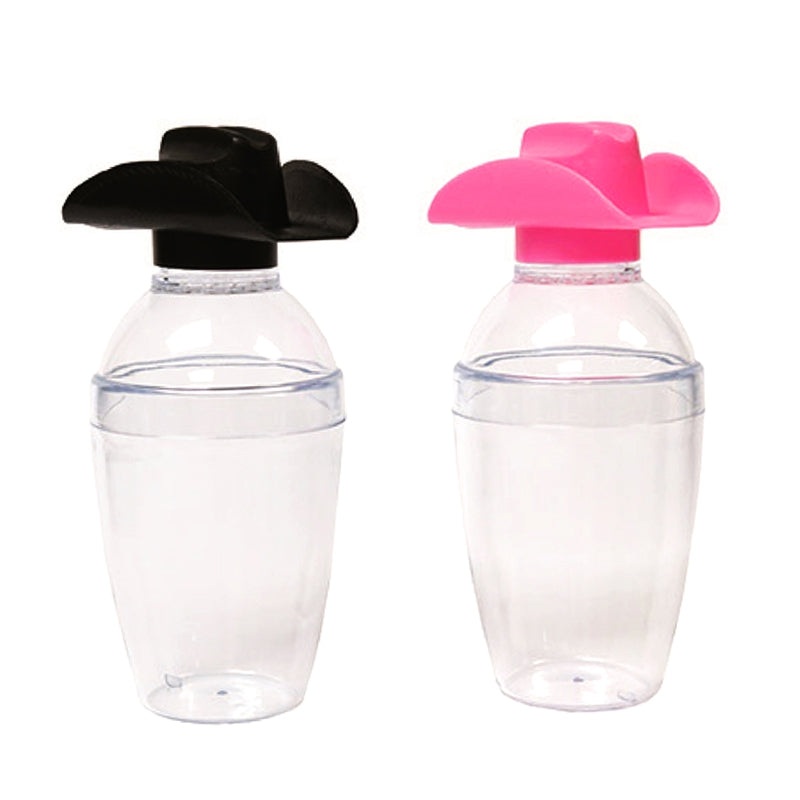 Plastic Cowboy Hat Cocktail Shakers – 16 ounce – Color Options