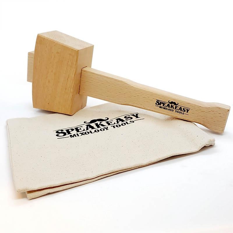 Speakeasy Ice Mallet with Lewis Canvas Ice Crushing Bag