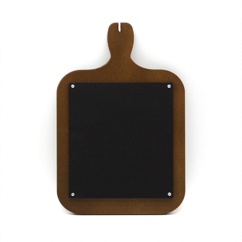 STAINED WOOD PLAQUE MENU – CUTTING BOARD SHAPED CHALKBOARD