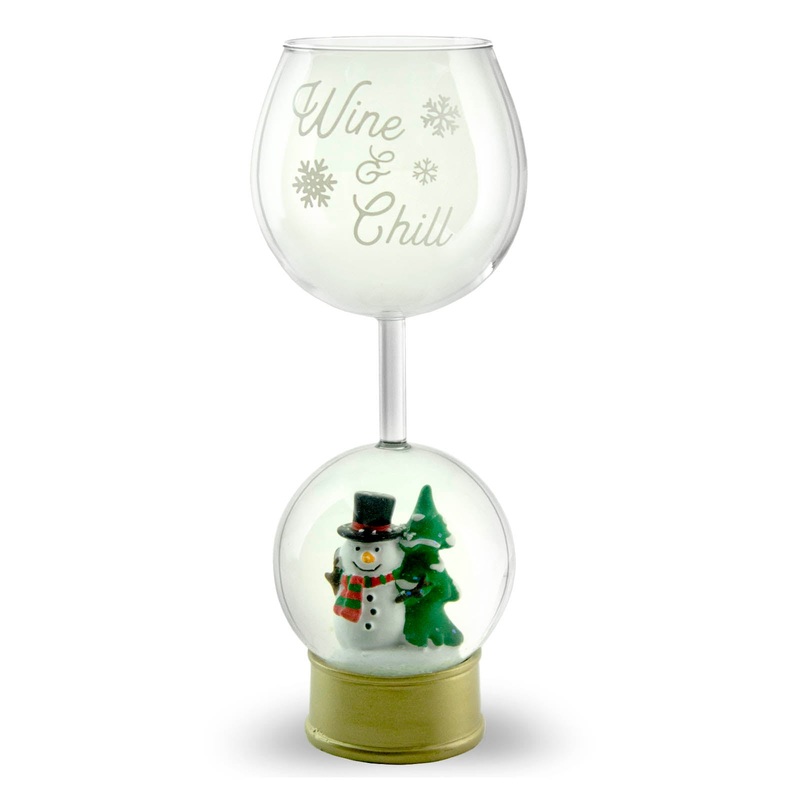 Wine & Chill Snow Globe Wine Glass – 12 ounce