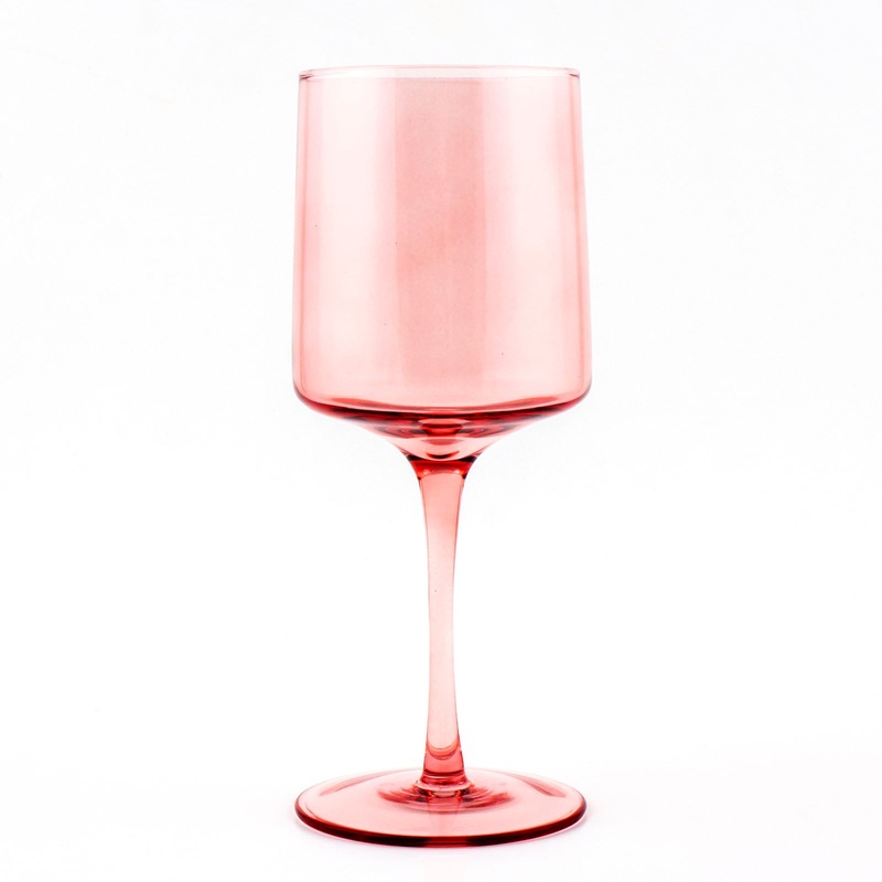 13.5 ounce – Mid Century Wine Glass – Blush