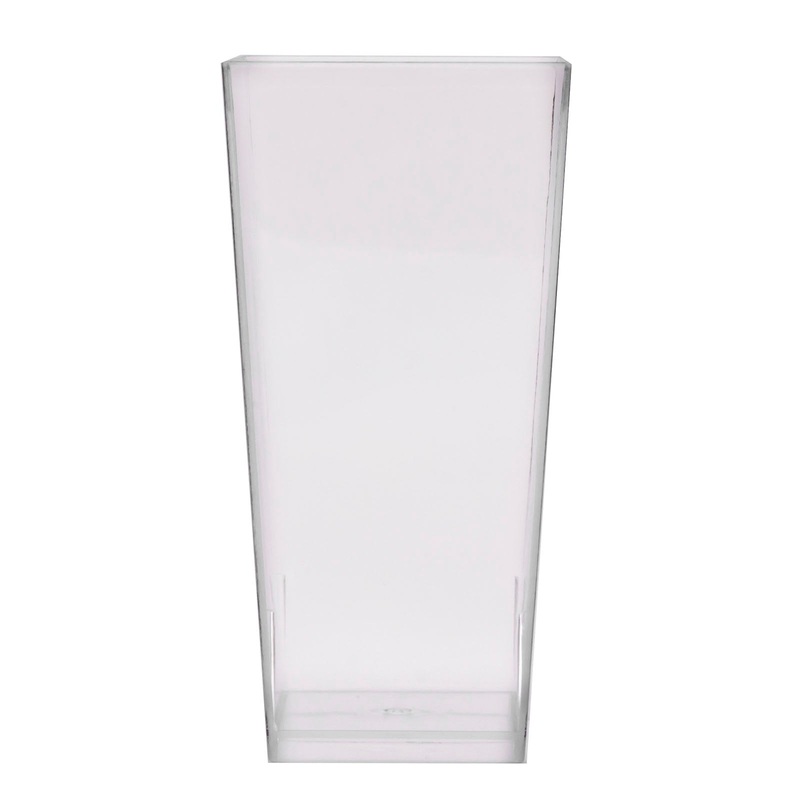 16 count – Clear Mini Tall Square Cups – 3.5 ounce