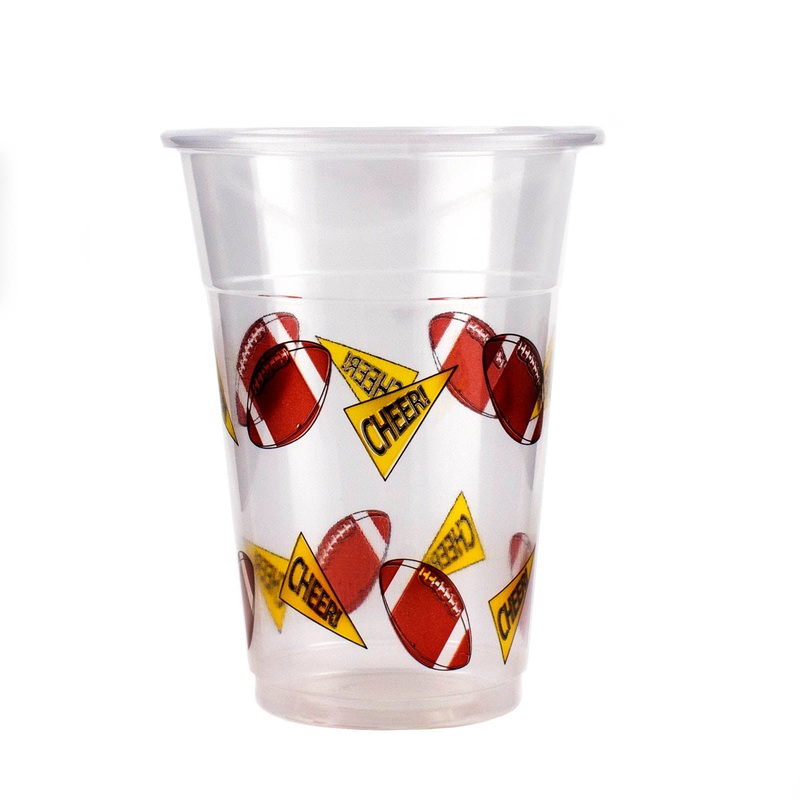 20 Ct. Soft Plastic Cups – Football – 16 ounce