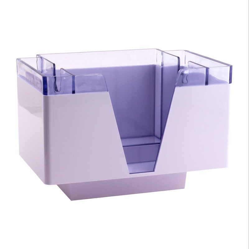 3 COMPARTMENT NAPKIN BAR CADDY – WHITE AND CLEAR