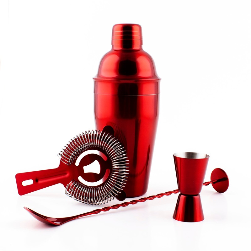 4 Piece Bar Set – Candy Apple Red