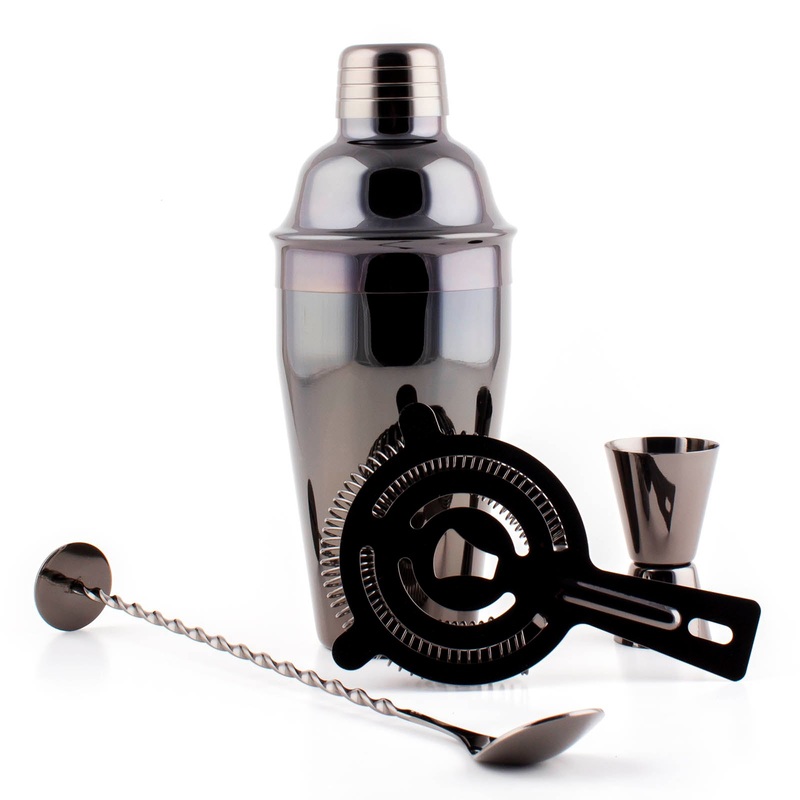4 Piece Bar Set – Gun Metal
