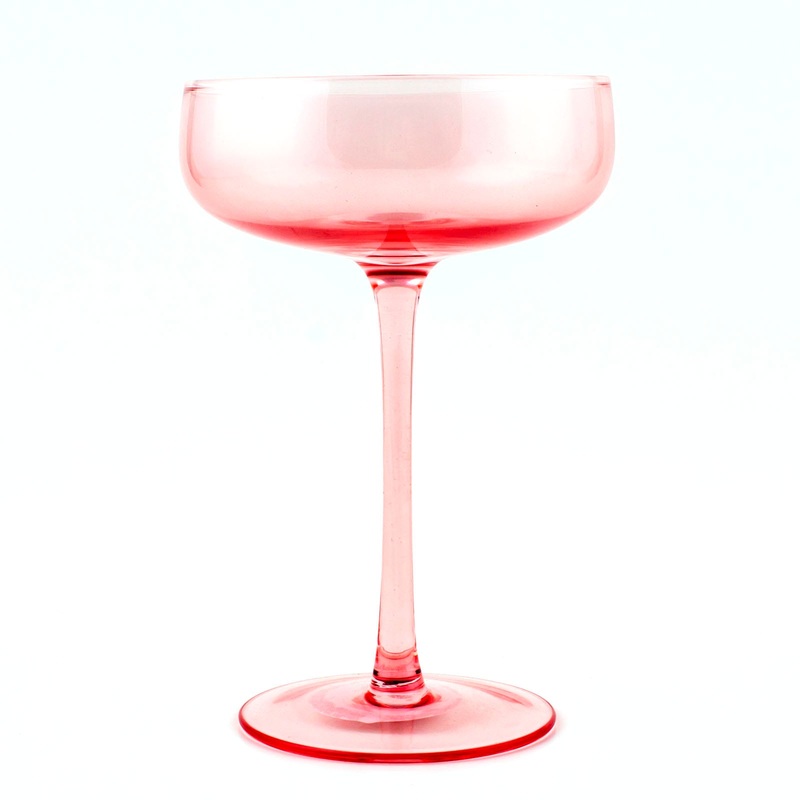 8 ounce – Mid Century Champagne Coupe – Blush