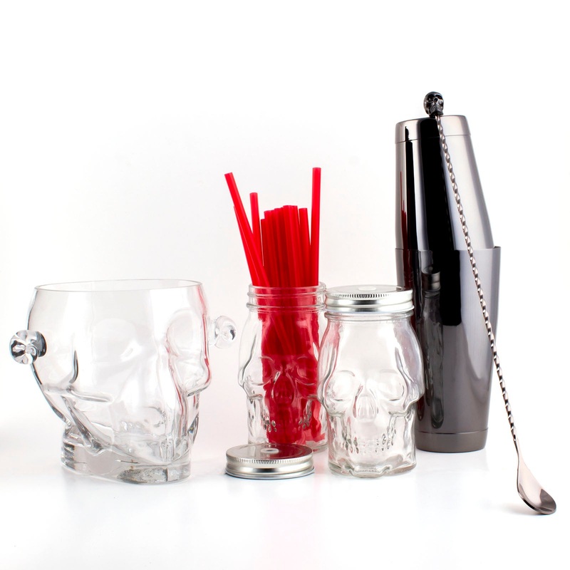 Skull Cocktail Set – Gun Metal