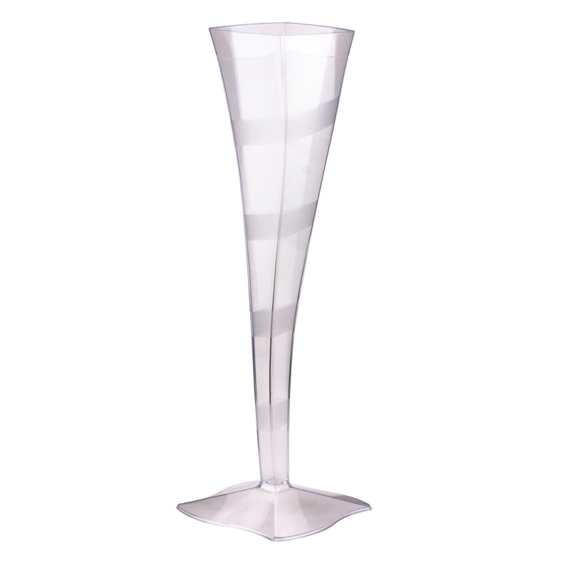 Wavy Plastic Flutes – 5 ounce – 6 count