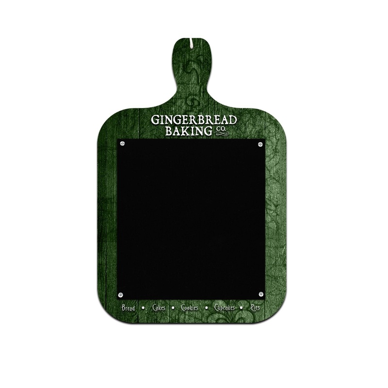 WOOD PLAQUE MENU – CUTTING BOARD CHALKBOARD – GINGERBREAD BAKERY DESIGN