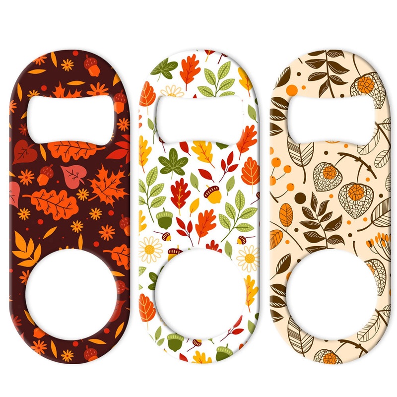 Autumn Pattern Mini Bottle Openers – Sold in Packs of 3 or Individually