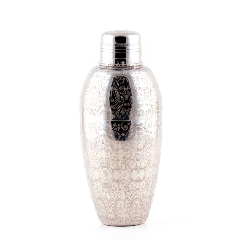 BarConic 3 piece Shaker – Vintage Etched – 16 ounce