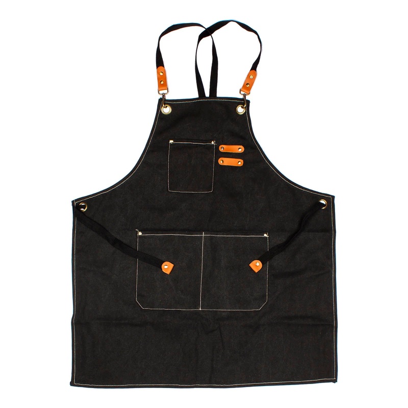 BarConic Black Canvas Apron w/ Adjustable Straps
