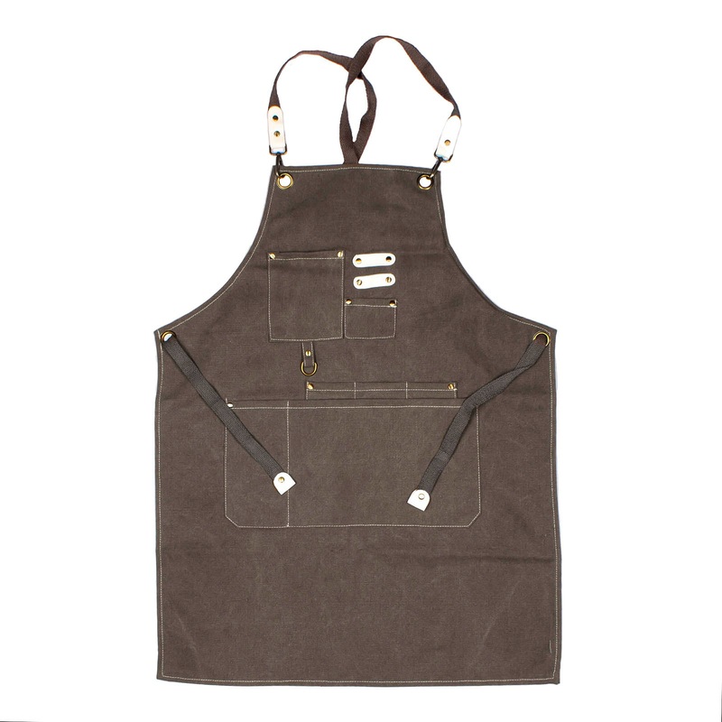 BarConic Dark Grey Canvas Apron w/ Adjustable Straps