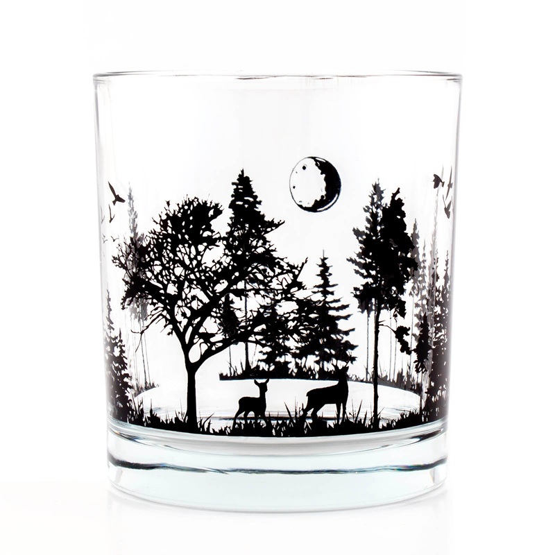 BarConic Glassware – Forest Scene – Old Fashion Glass – 10 ounce