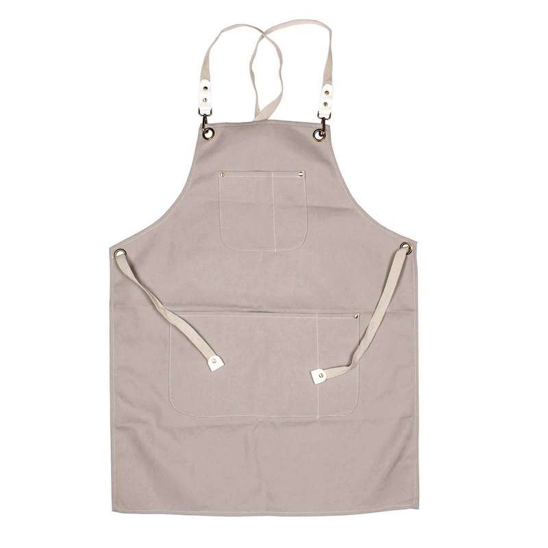 BarConic Grey Canvas Apron w/ Adjustable Straps