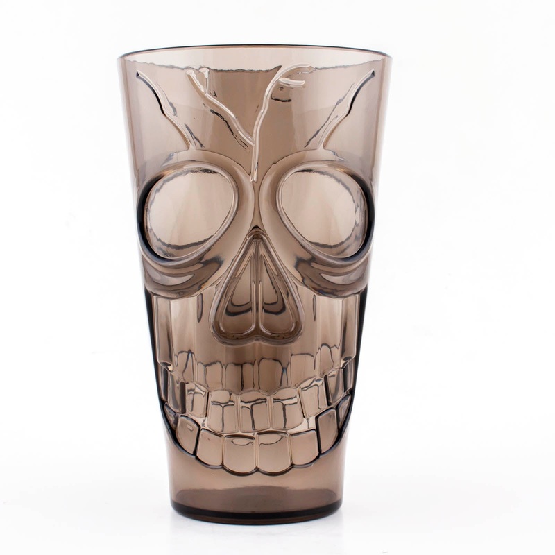 BarConic Plastic Skull Cup – 20 ounce – Smoke