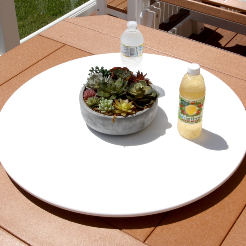 Outdoor Lazy Susan for Fire Pit or Patio Table Furniture – Handcrafted in USA