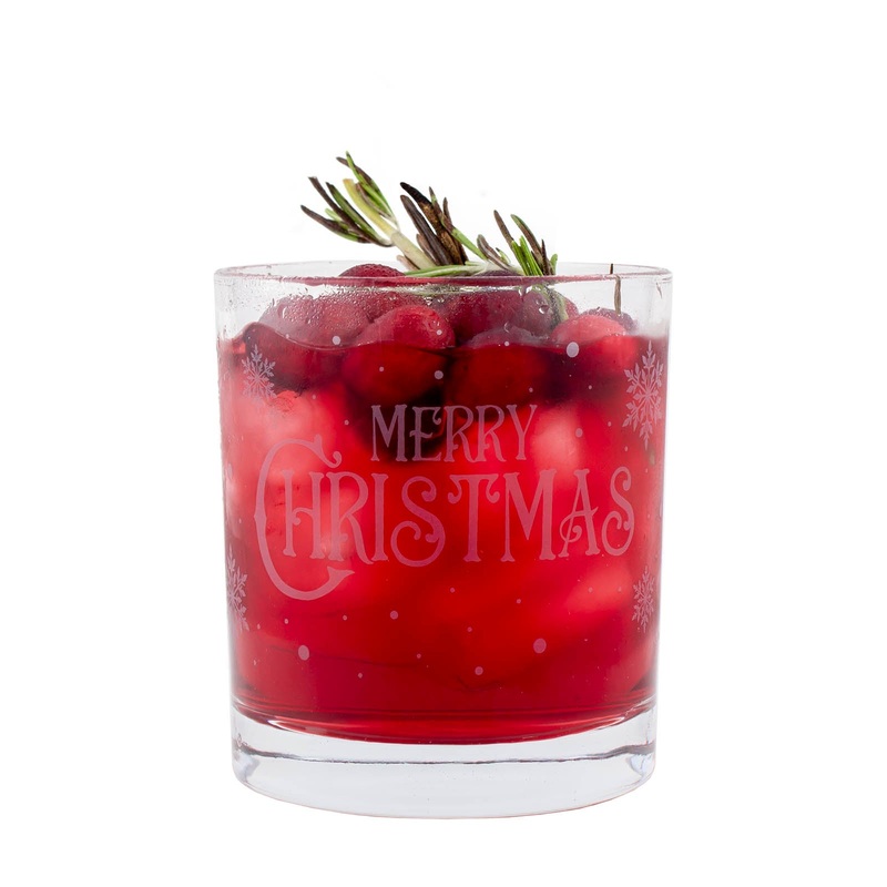 BARCONIC CHRISTMAS COLLECTION – MERRY CHRISTMAS – GLASSWARE -10 OUNCE