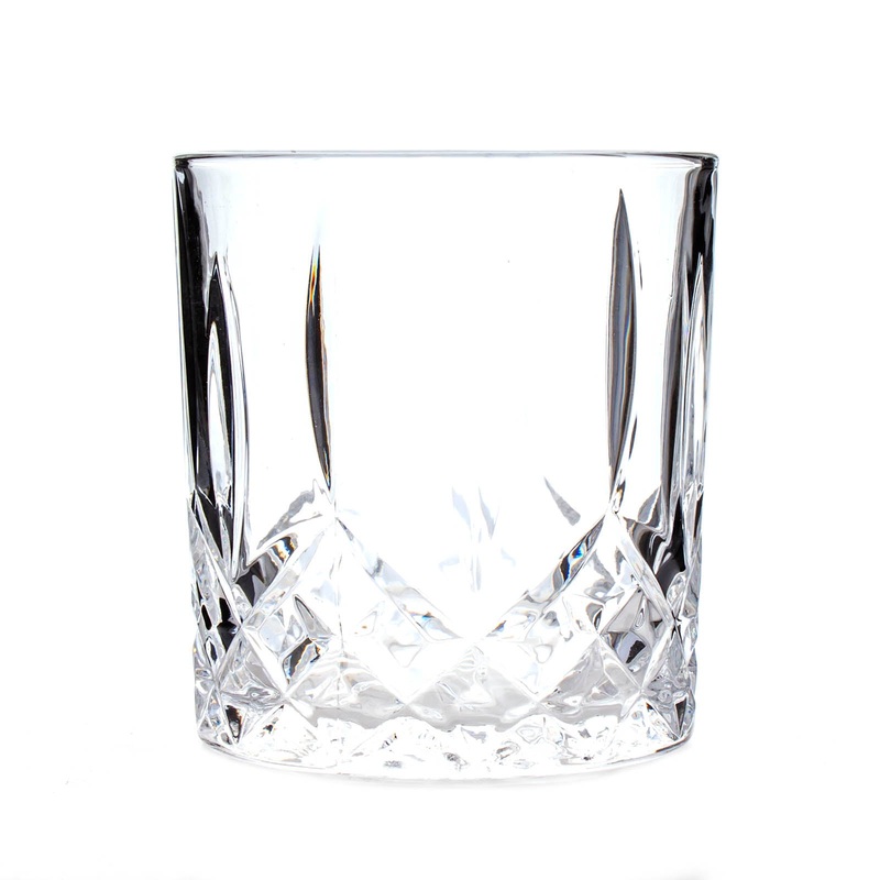 BarConic Diamond Pattern Rocks Glass – (Quantity Options) – 11 ounce