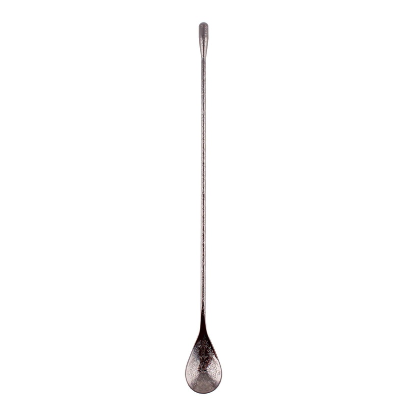 BarConic Teardrop Bar Spoon – Floral Etched – ( Color Options )