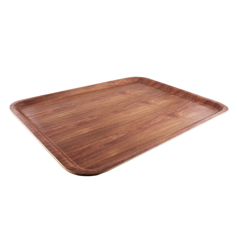 BarConic  Wood Tray –  Rectangular – Walnut (Size Options)