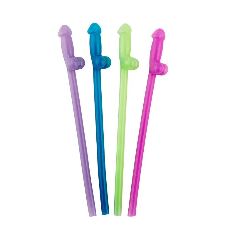 Glow in the Dark Naughty Straws – 8 pack
