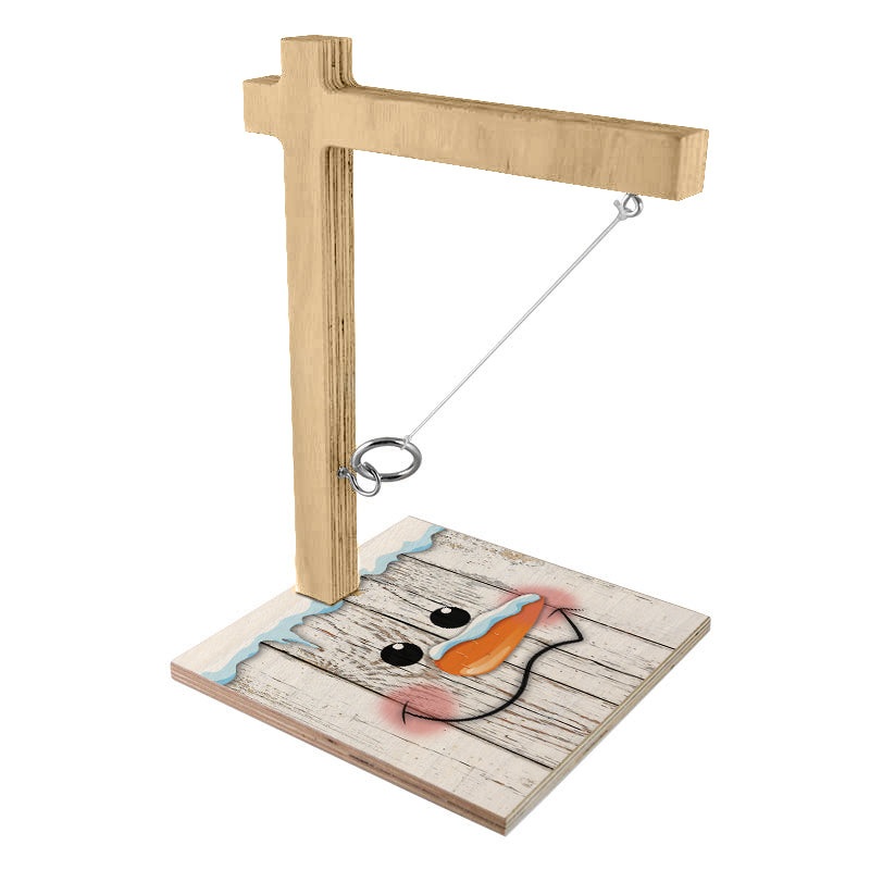 Small Tabletop Ring Toss Game – Snowman