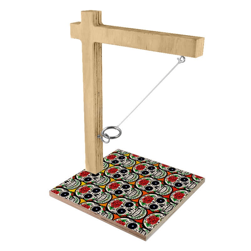 Small Tabletop Ring Toss Game – Sugar Skulls – Multiple Color Options