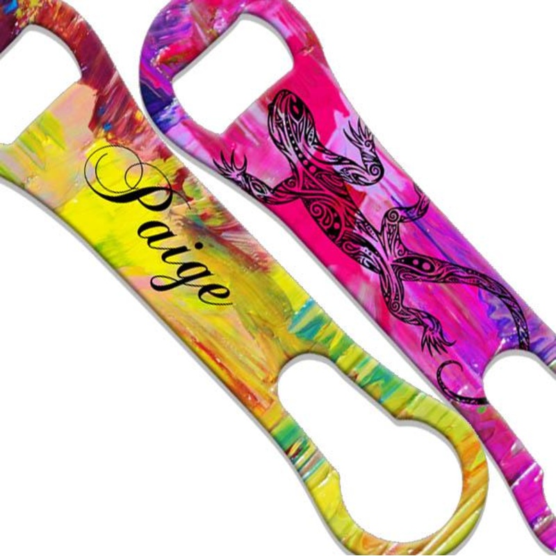 ADD YOUR NAME Tribal Lizard V-Rod Bottle Opener